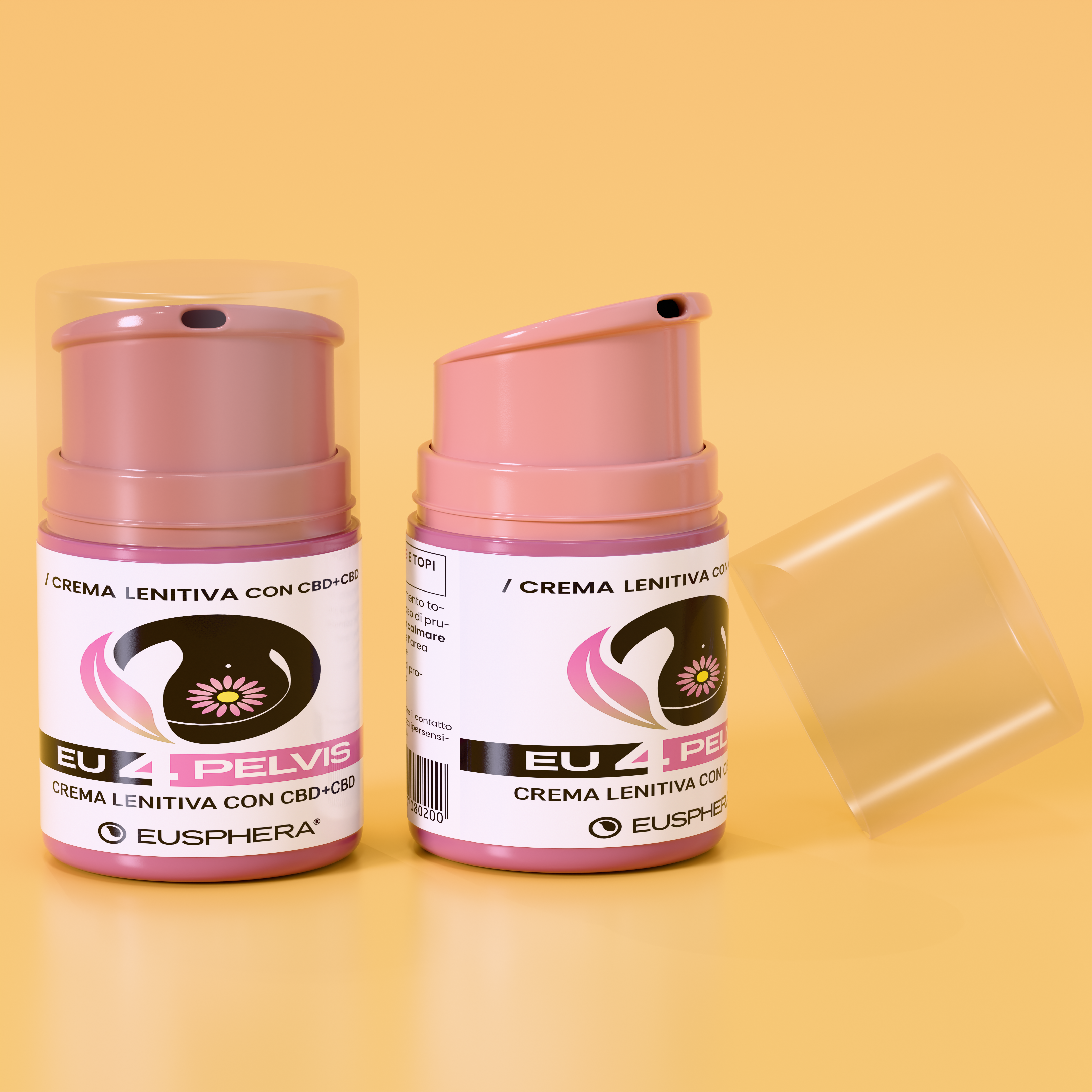 EU4Pelvis Cream – 3D Packaging Visualization | Cosmetic Product Mockup