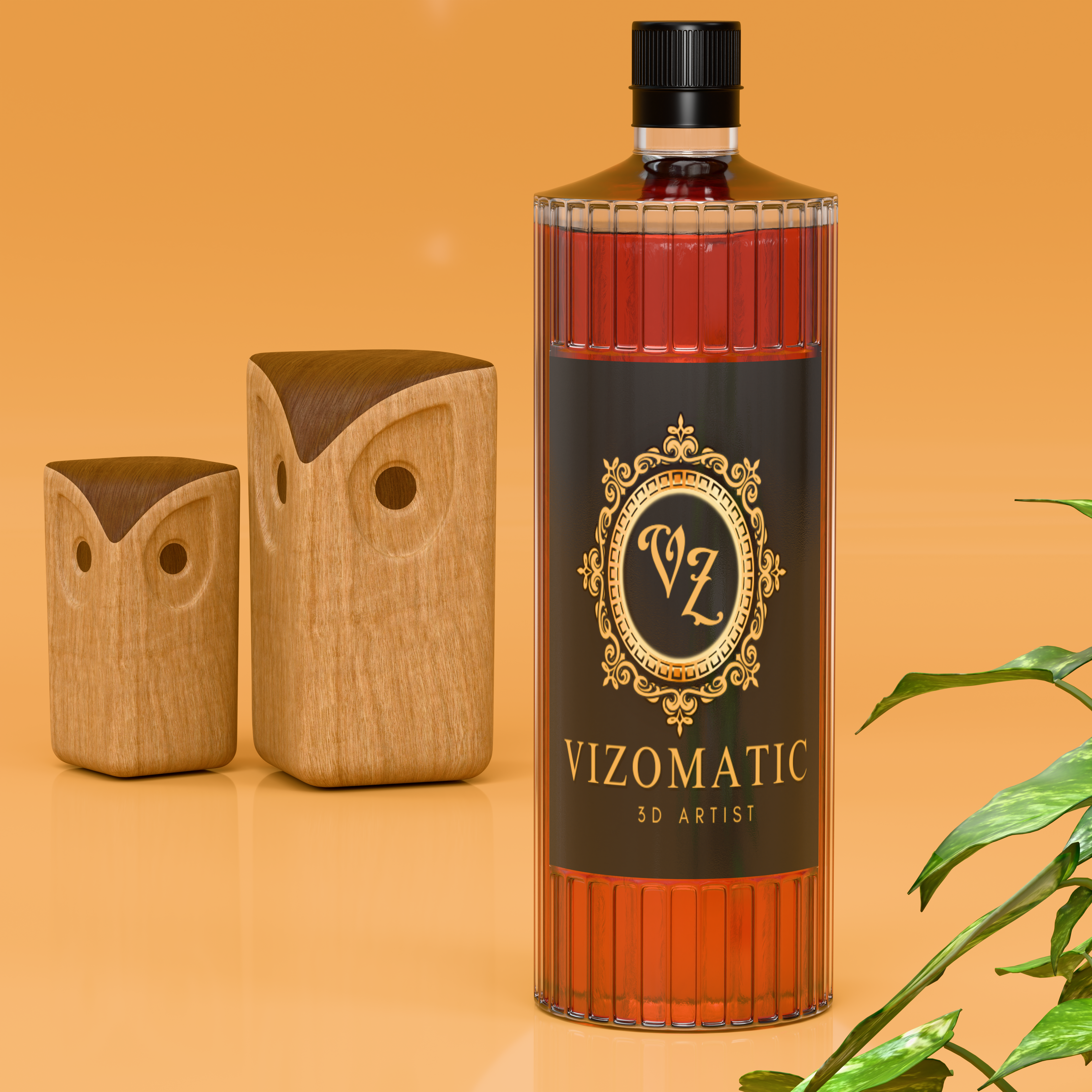 Luxury Product Visualization – Blender 3D Bottle Rendering | Vizomatic